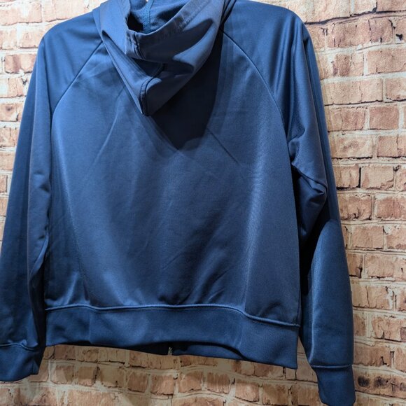 Gloria Vanderbilt Zip Up Sports Jacket in Vintage Blue and Cream Size Large - Picture 9 of 13